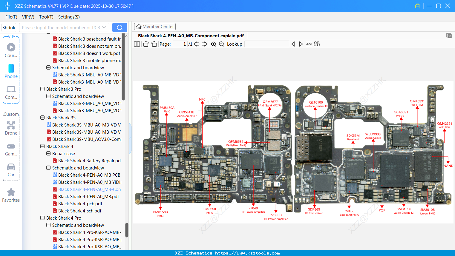 Xiaomi Black Shark 4-PEN-A0_MB-Component Explain